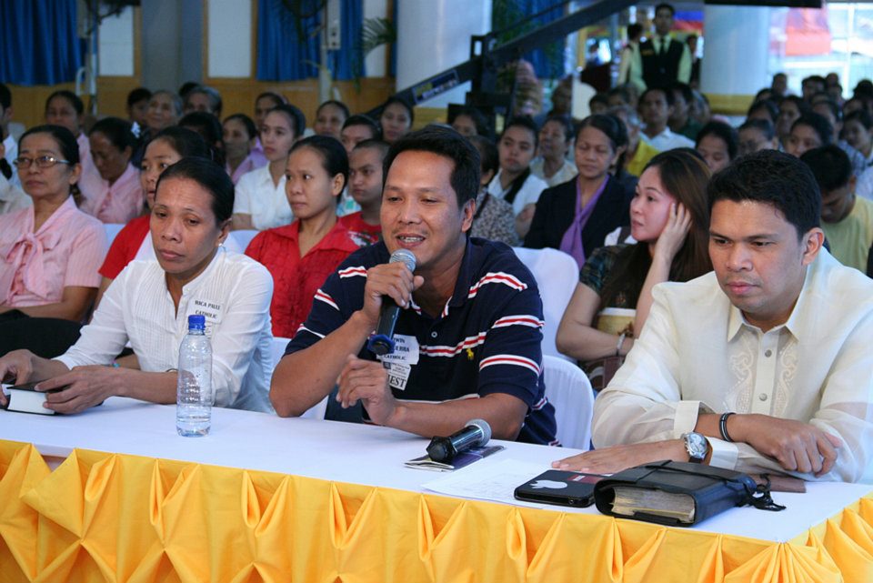 Participants of a Bible Exposition at the ADD Convention Center in Apalit, Pampanga in 2012.