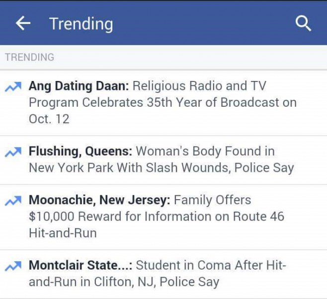 Ang Dating Daan and its record-breaking feat trended on Facebook on October. 12, 2015.