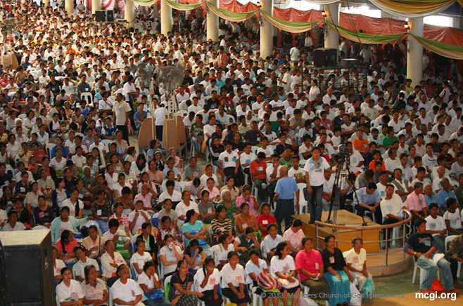 In February of 2011, members of the Church of God International welcomed more than 3,500 new members in one of its Mass Baptisms.