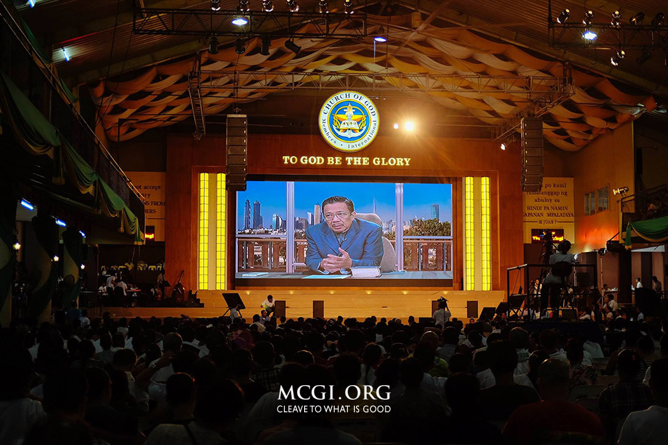 Bro. Eli Soriano, Overall Servant to MCGI, regularly serves topics to the MCGI congregants through live streaming. (Photo courtesy of MCGI-Photoville)