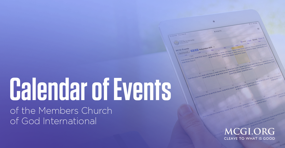 Members Church of God International Calendar of Events