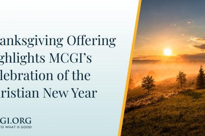 Thanksgiving Offering Highlights MCGI’s Celebration of the Christian New Year