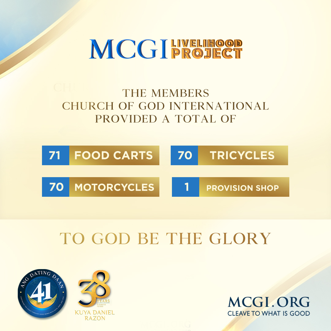 Photo is showing total beneficiaries of the MCGI Livelihood Project that happened before the Special Thanksgiving event