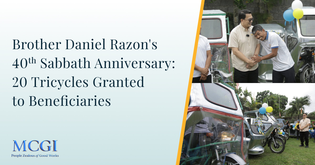 Brother Daniel Razon’s 40th Sabbath Anniversary: 20 Tricycles Granted to Beneficiaries