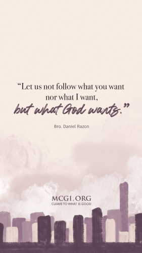 Let us follow what God wants