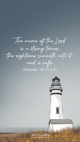 The name of the Lord is a strong tower: the righteous runneth into it, and is safe. - Proverbs 18:10